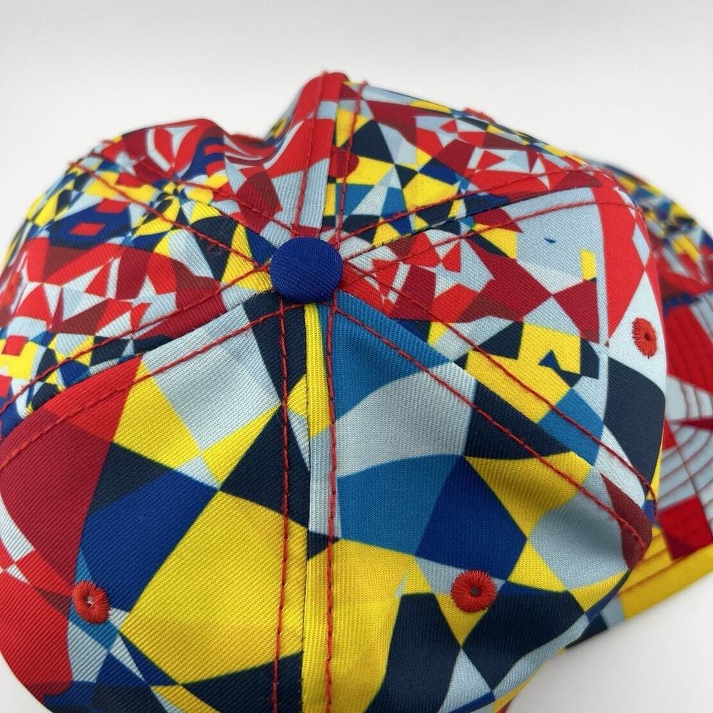 Crooks & Castles Colorful Geometric Snapback Hat All Over Print Adjustable Cap - Picture 7 of 11